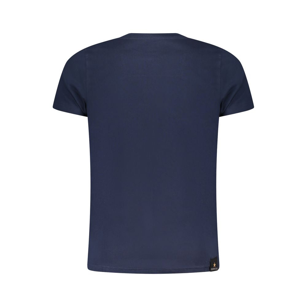 Blue Cotton T-Shirt Esercito 1659