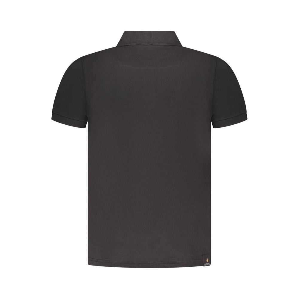 Black Cotton Polo Shirt Accademia Militare