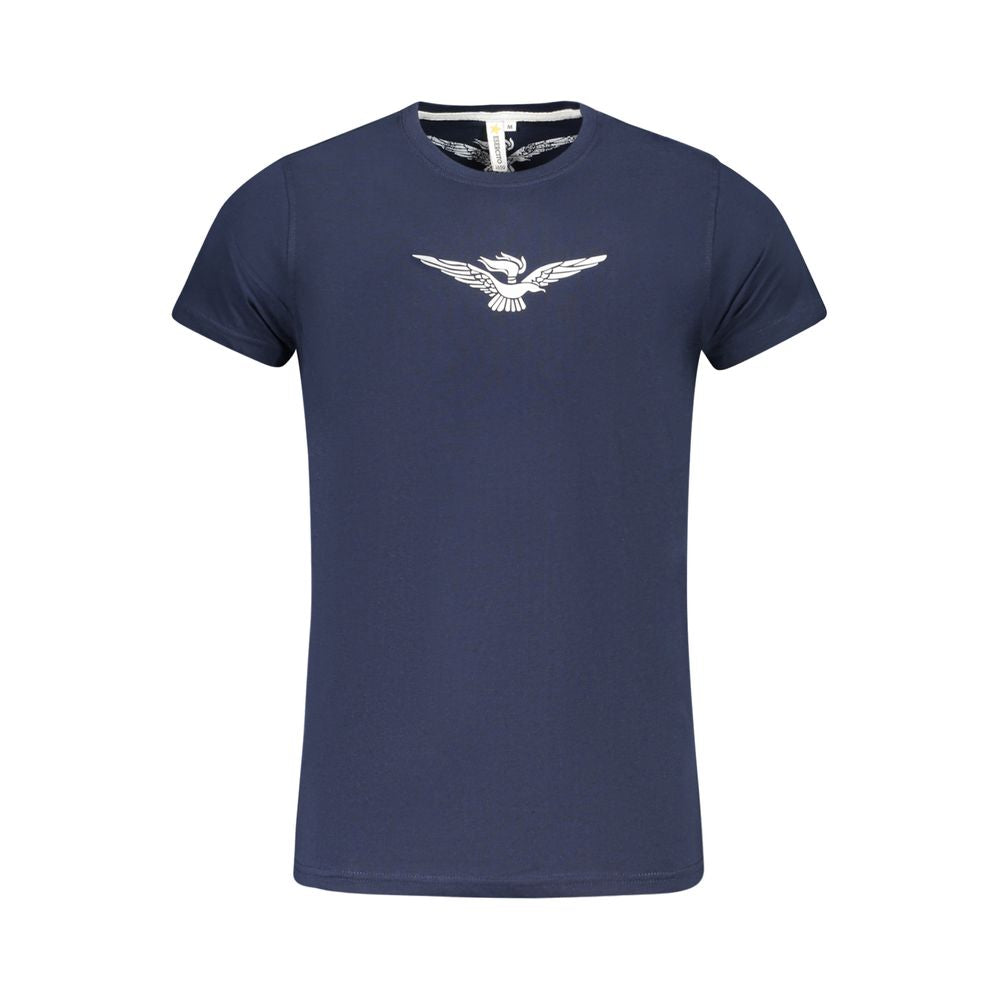 Blue Cotton T-Shirt Accademia Militare