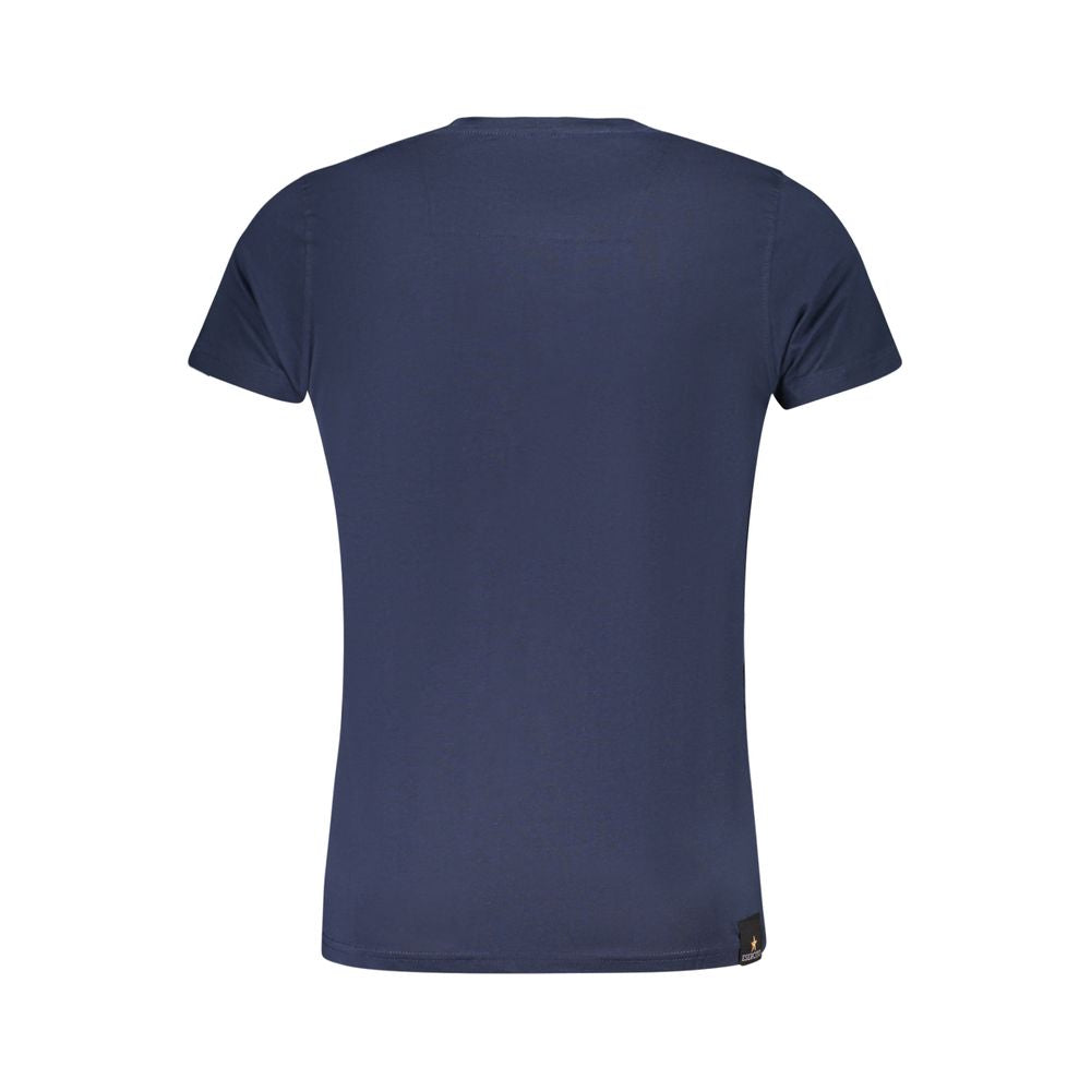 Blue Cotton T-Shirt Accademia Militare