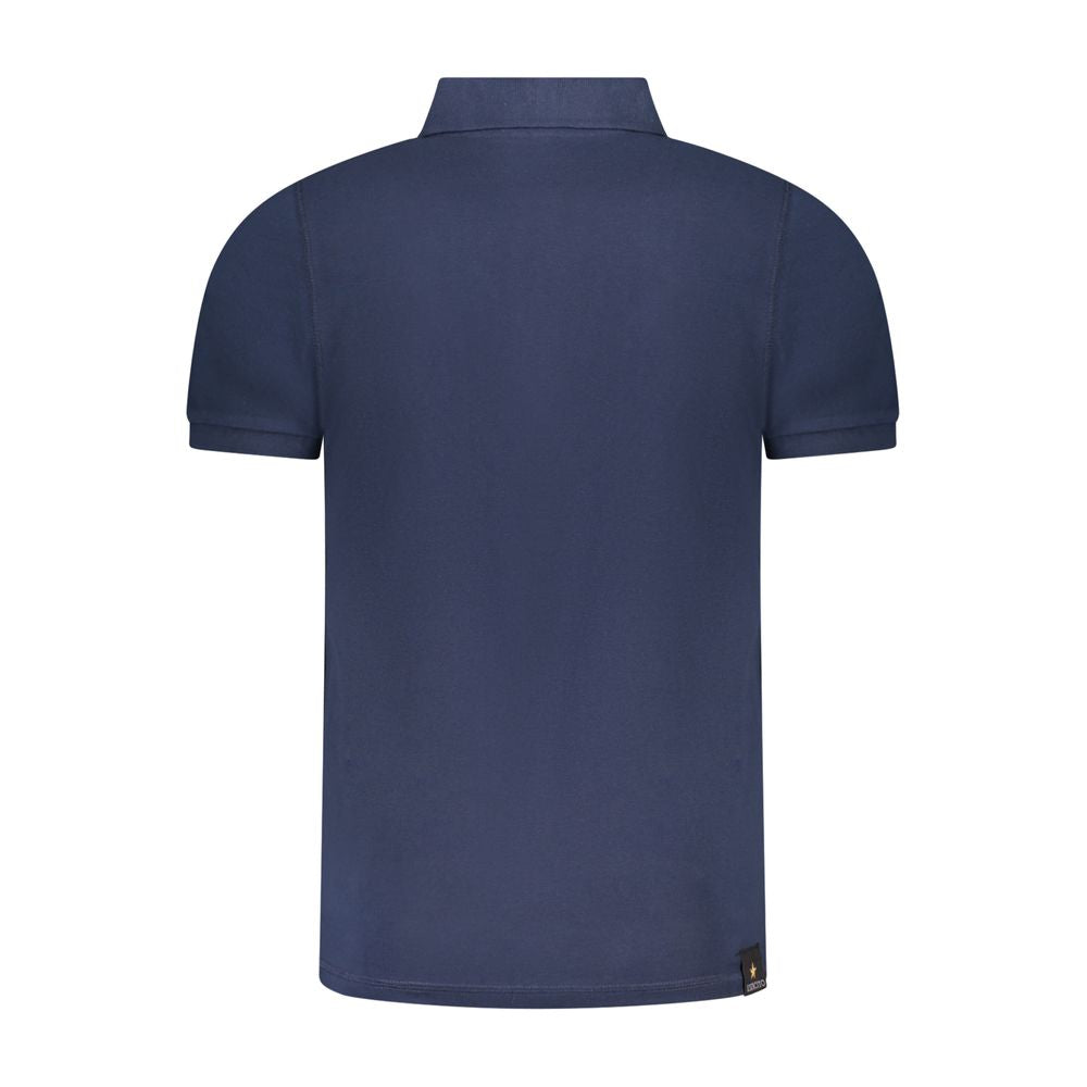 Blue Cotton Polo Shirt Accademia Militare