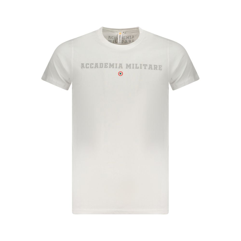 White Cotton T-Shirt Accademia Militare