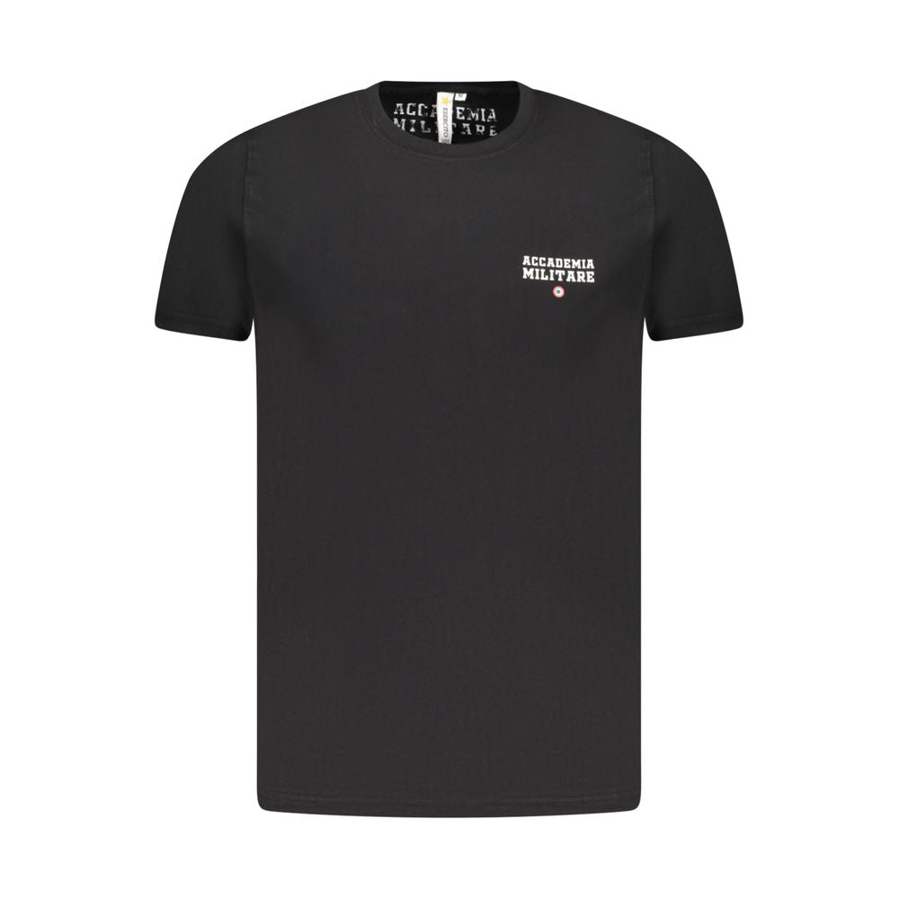 Black Cotton T-Shirt Accademia Militare