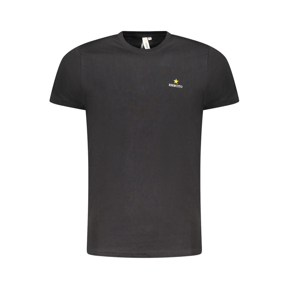 Black Cotton T-Shirt Esercito 1659