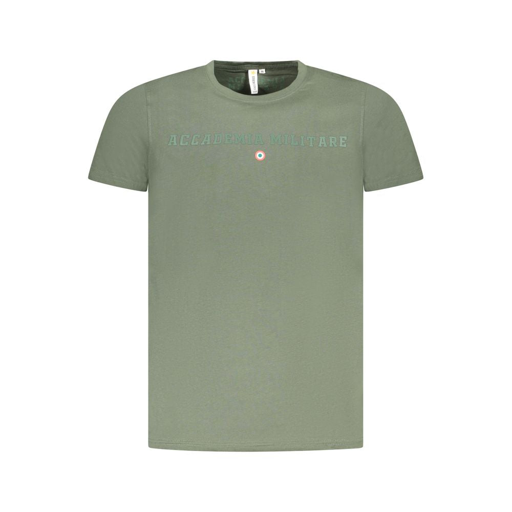 Green Cotton T-Shirt Accademia Militare