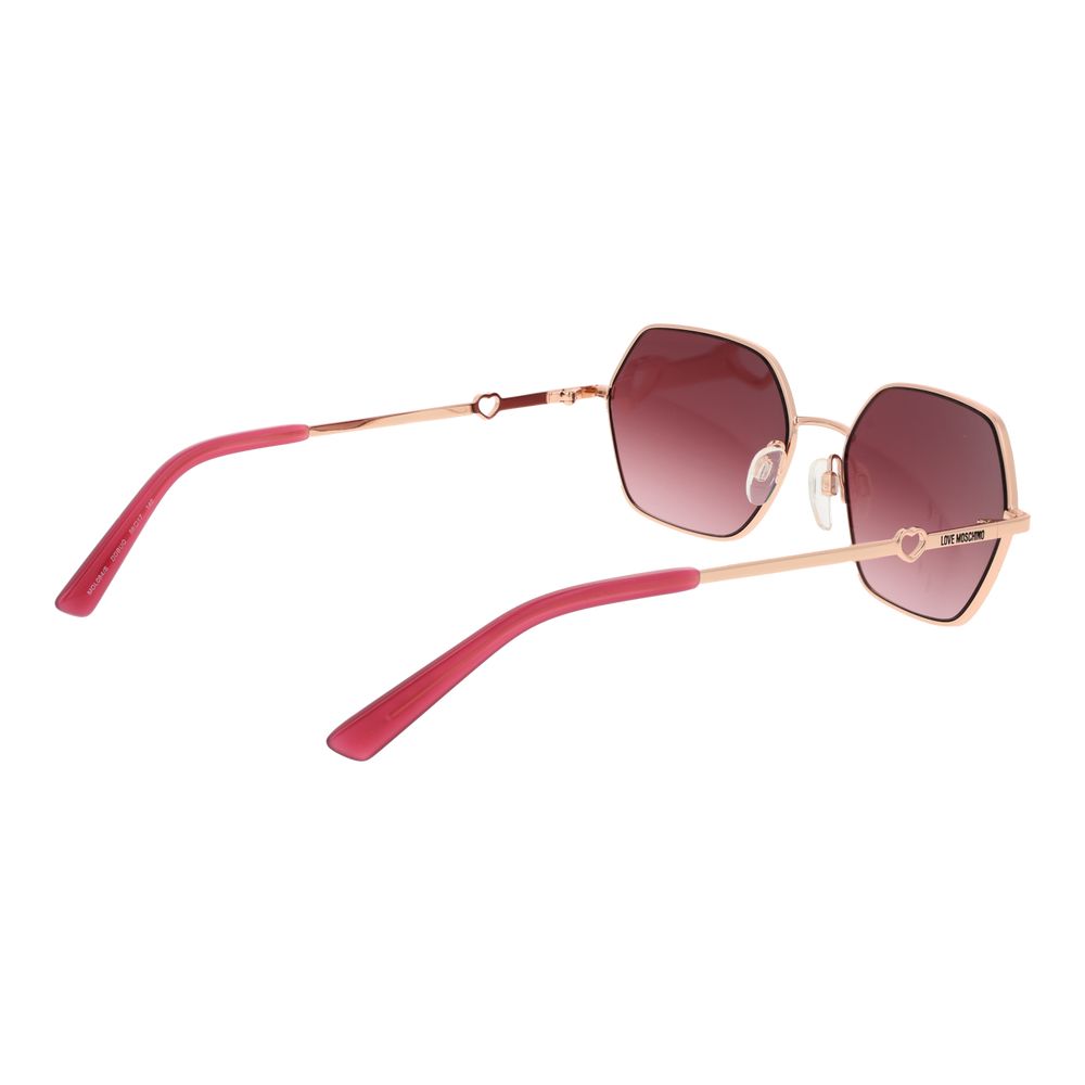 Rose Gold Women Sunglass Love Moschino