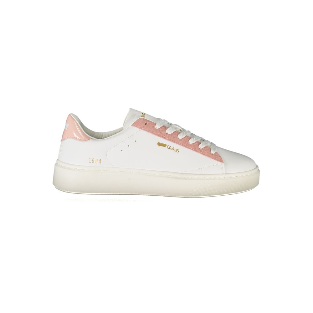 White Polyester Women Sneaker Gas