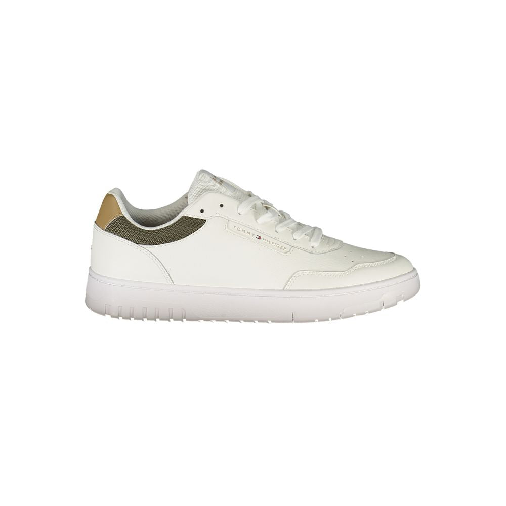 White Leather Men Sneaker Tommy Hilfiger