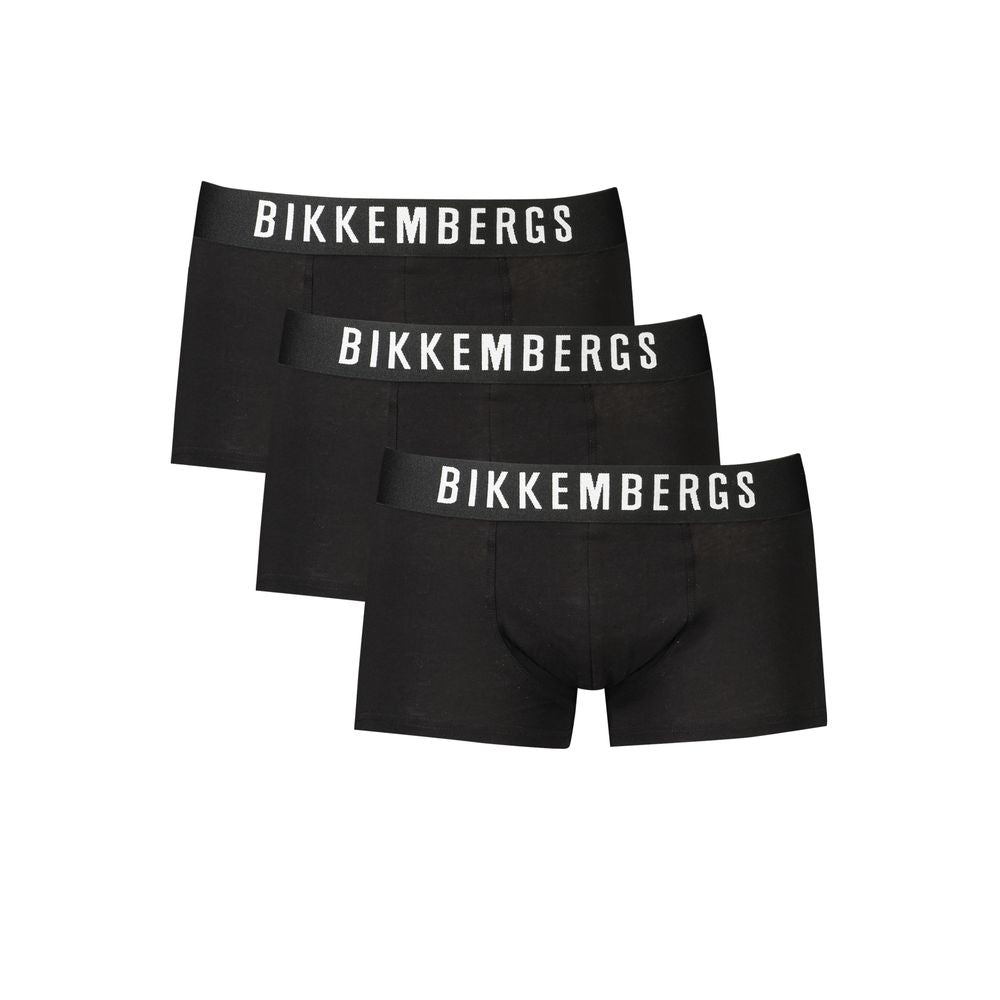 Black Cotton Underwear Bikkembergs