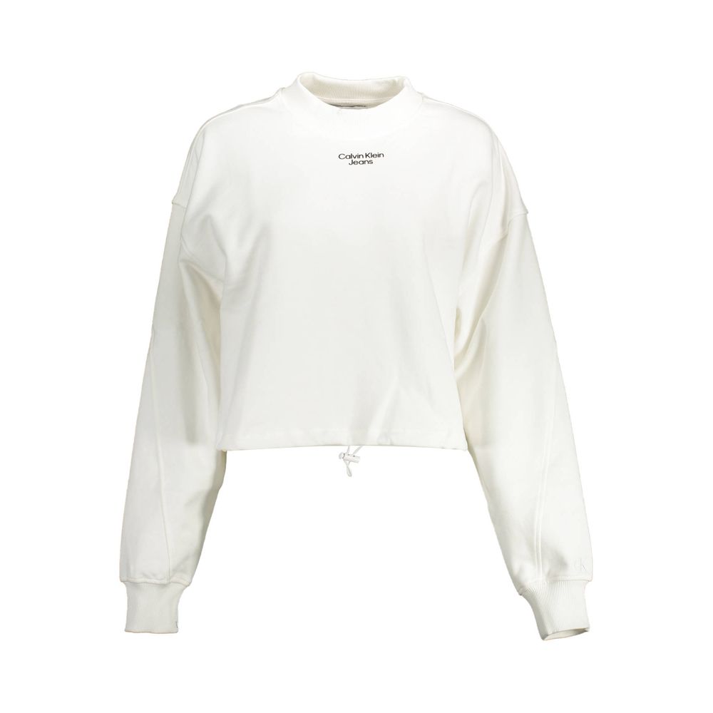 White Cotton Women Sweater Calvin Klein