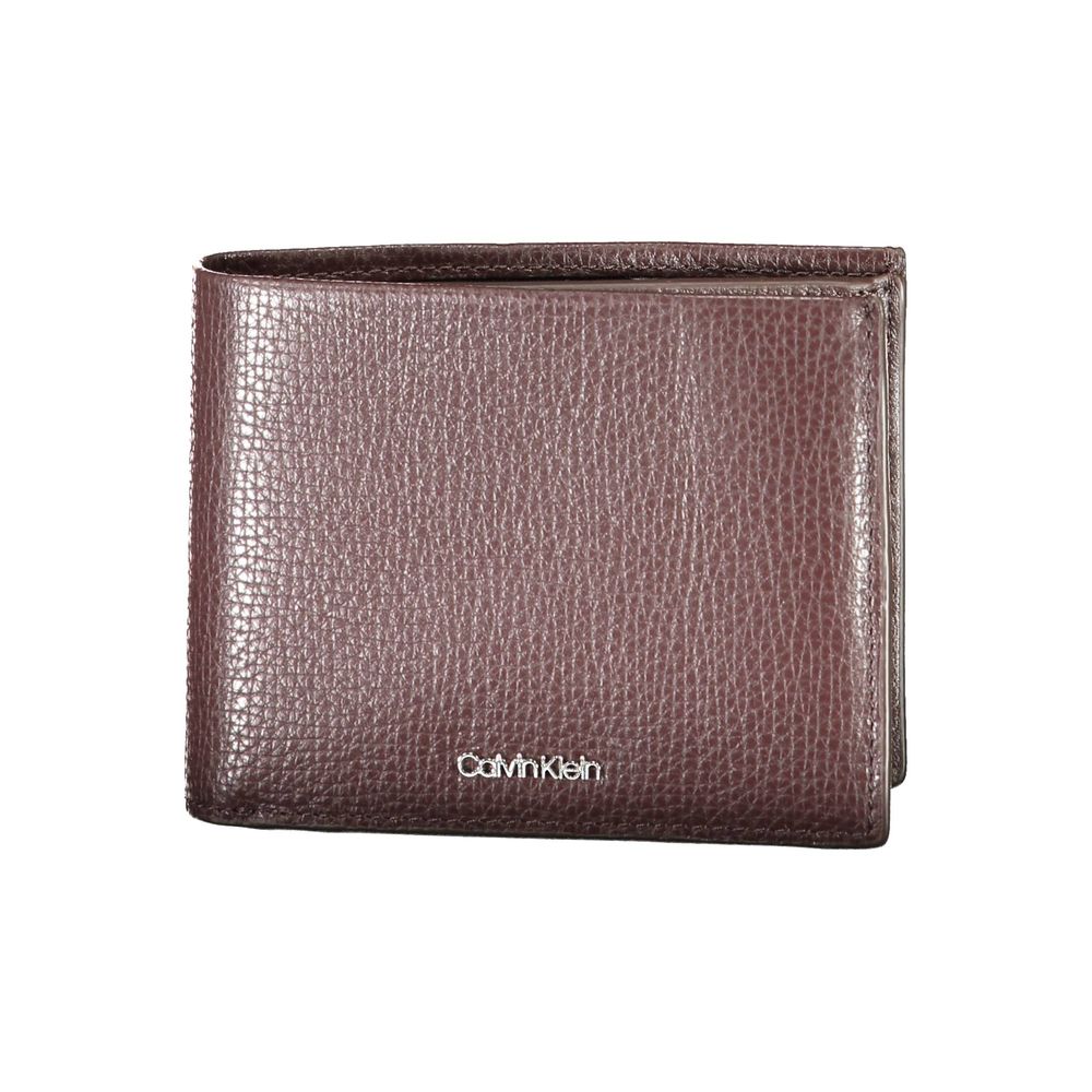 Brown Leather Wallet Calvin Klein