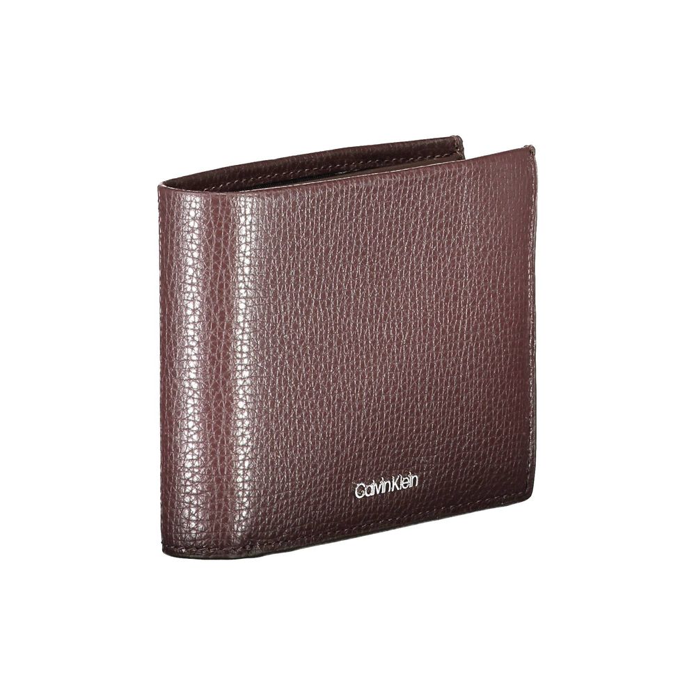 Brown Leather Wallet Calvin Klein