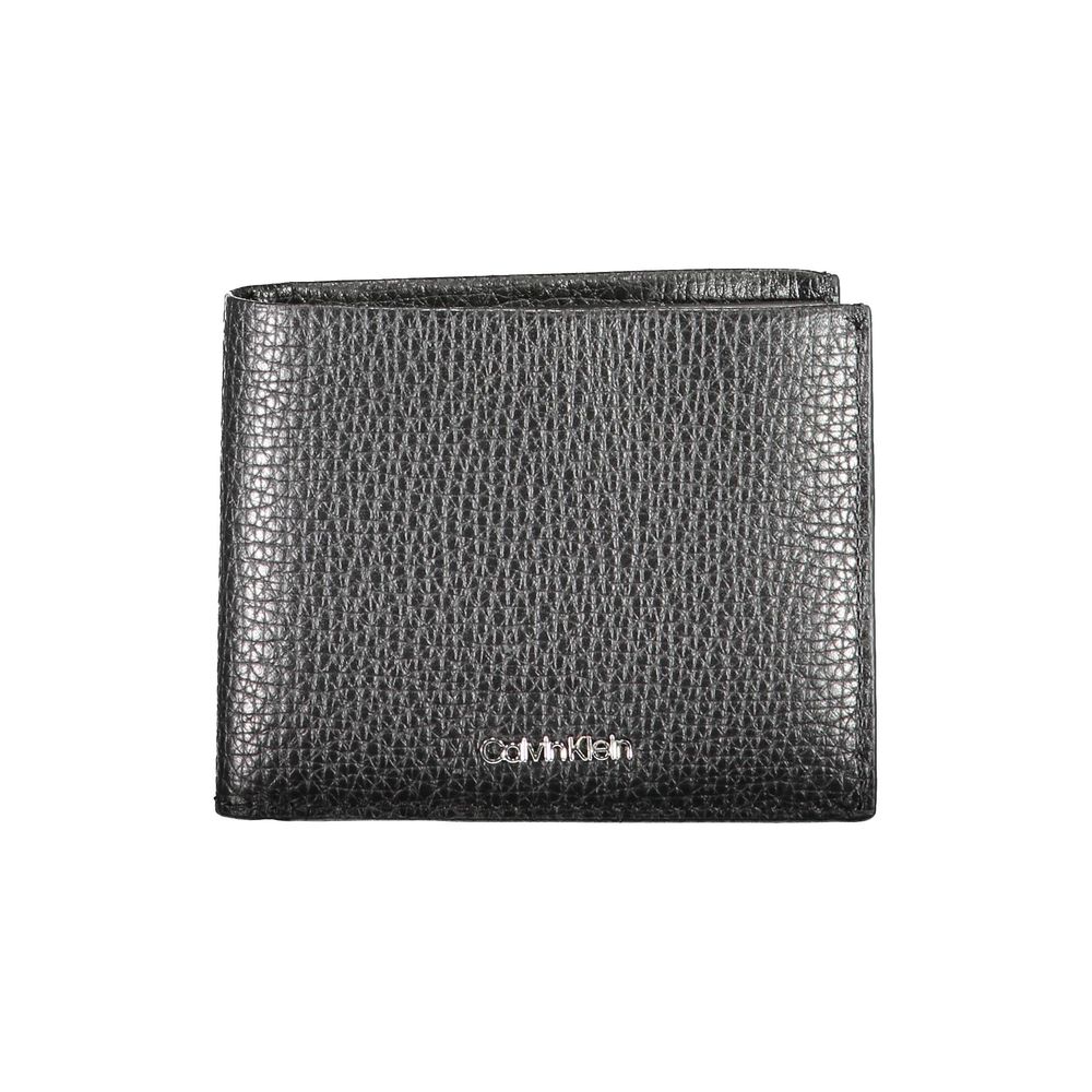 Black Leather Wallet Calvin Klein