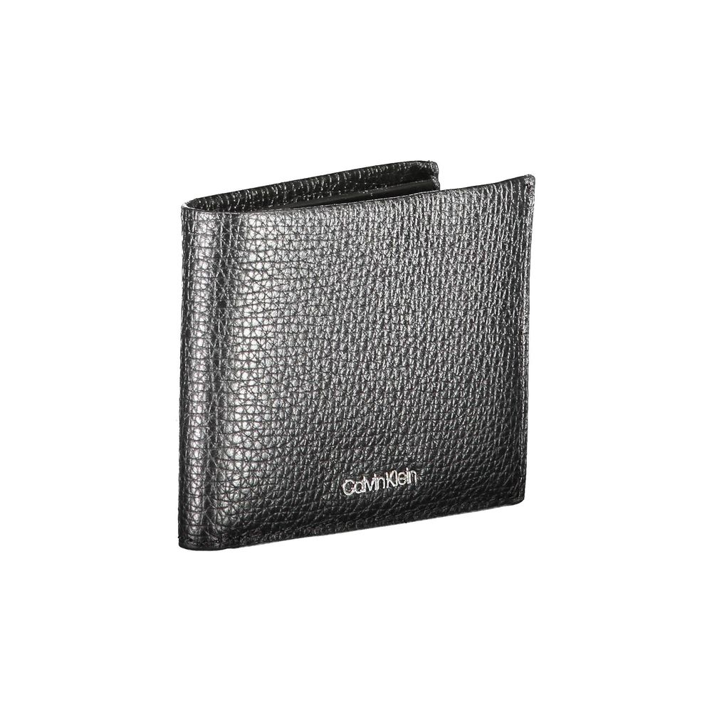 Black Leather Wallet Calvin Klein