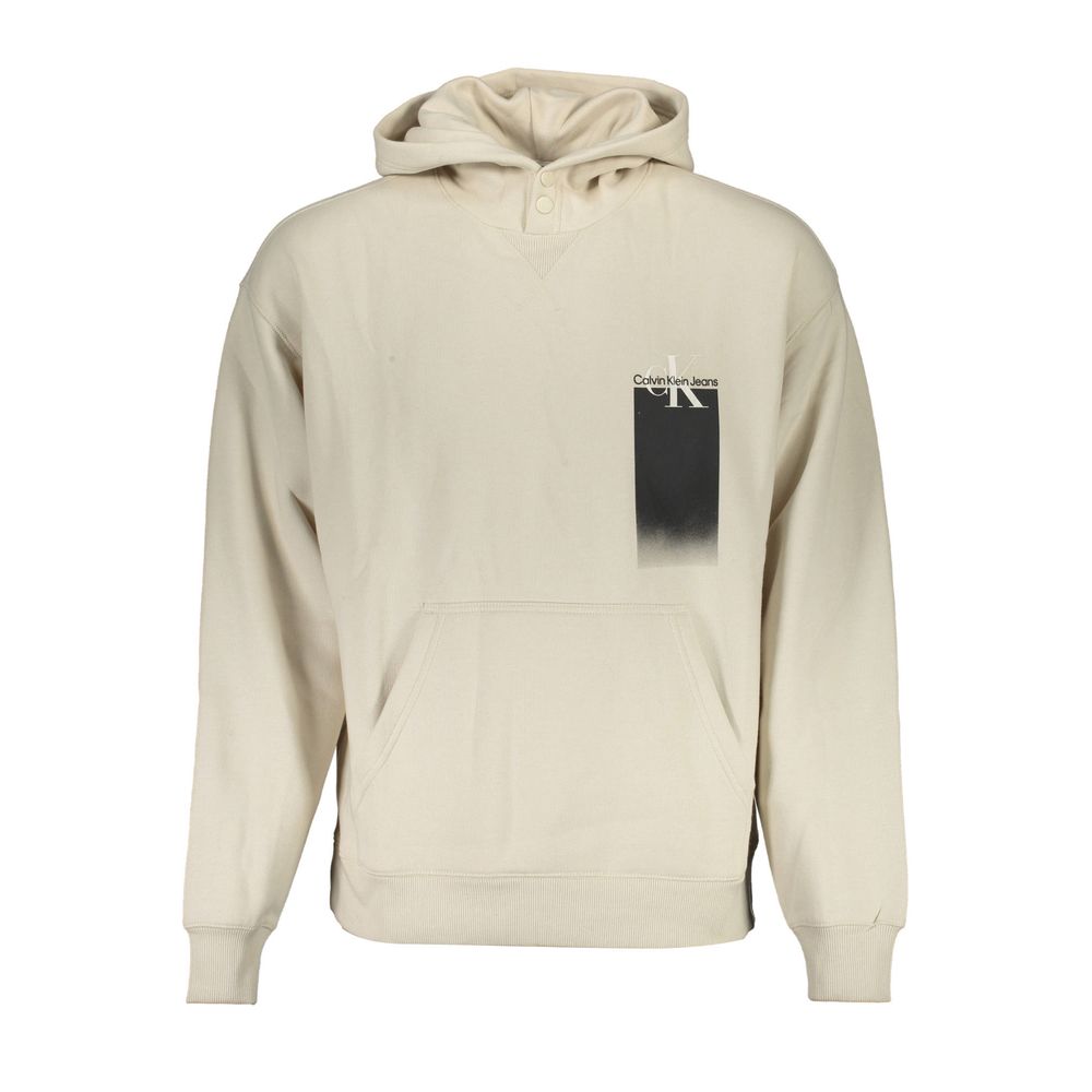 Beige Cotton Men Sweater Calvin Klein