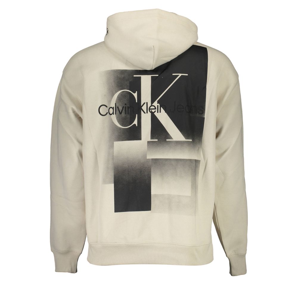 Beige Cotton Men Sweater Calvin Klein