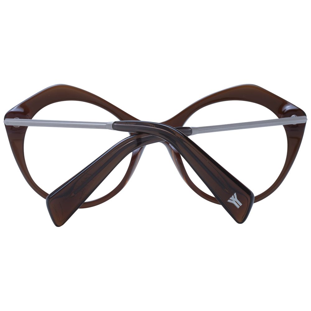 Brown Unisex Glasses Frame Yohji Yamamoto