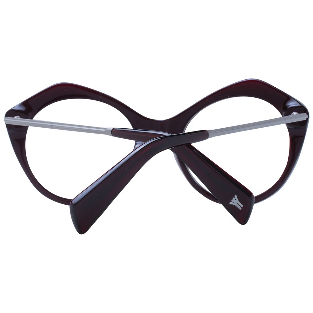 Burgundy Unisex Glasses Frame Yohji Yamamoto