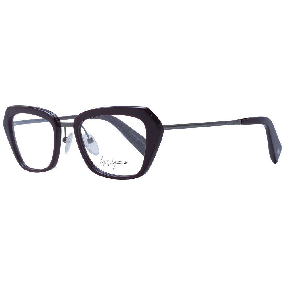 Burgundy Unisex Glasses Frame Yohji Yamamoto
