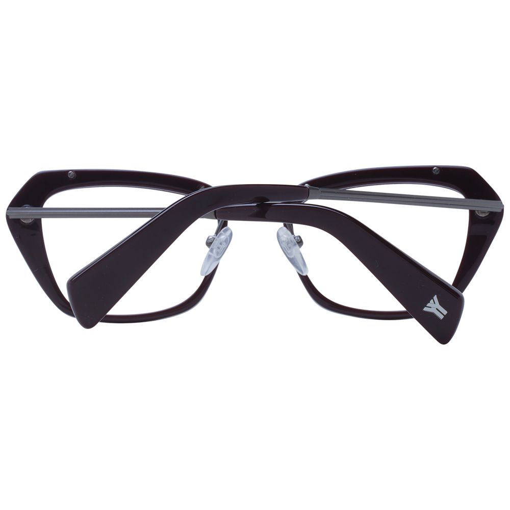 Burgundy Unisex Glasses Frame Yohji Yamamoto