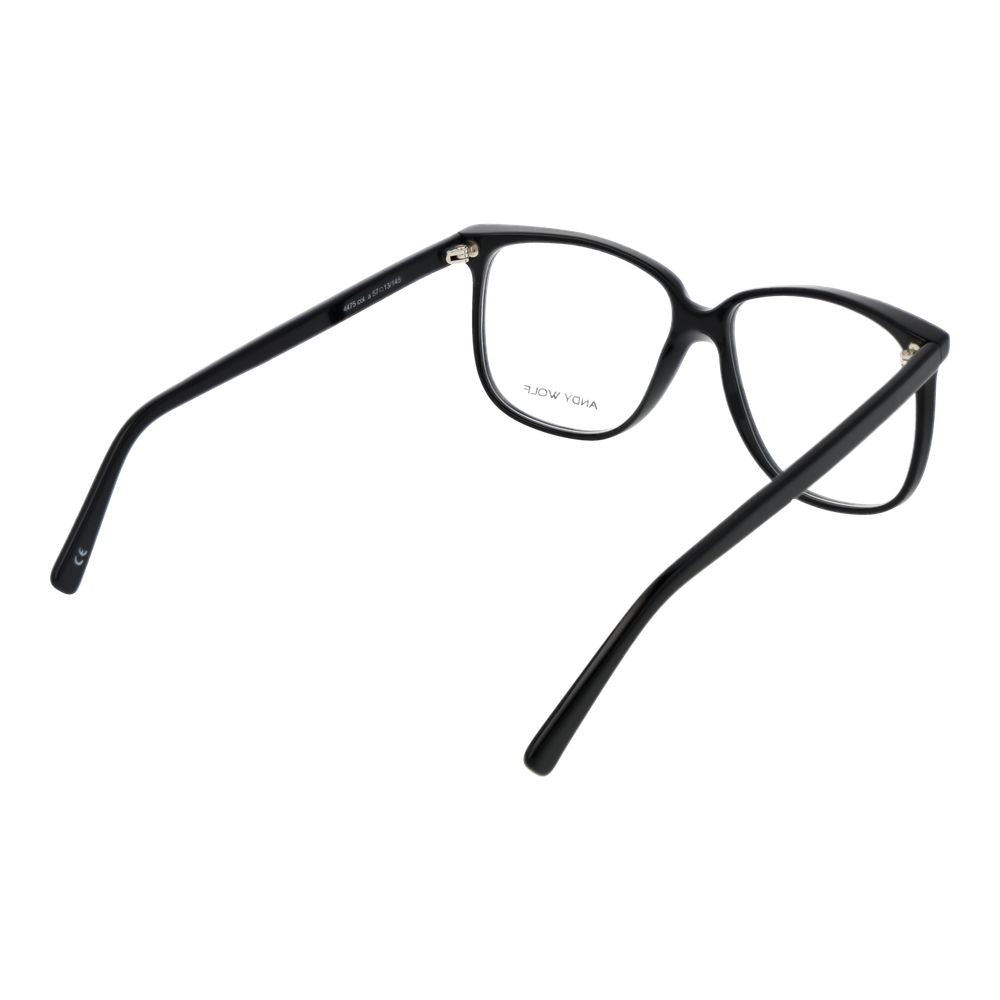 Black Unisex Glasses Frame Andy Wolf