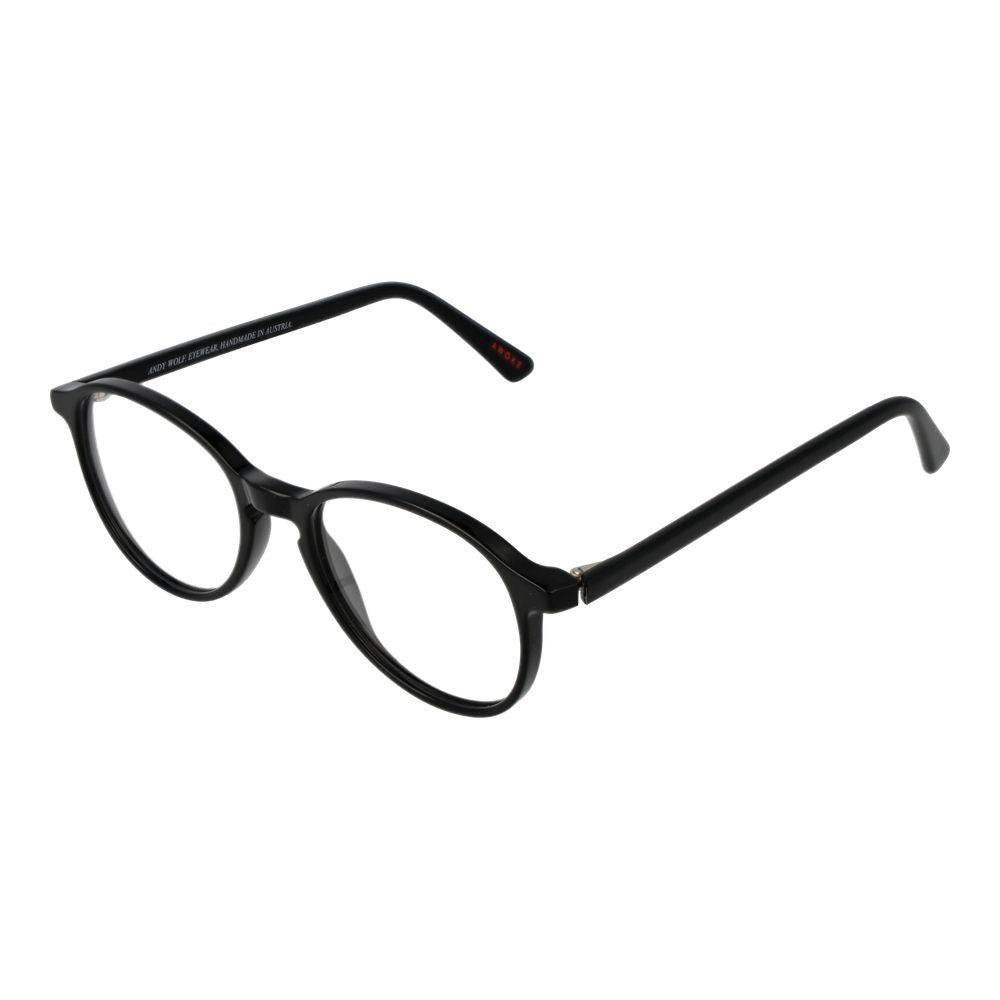 Black Unisex Glasses Frame Andy Wolf