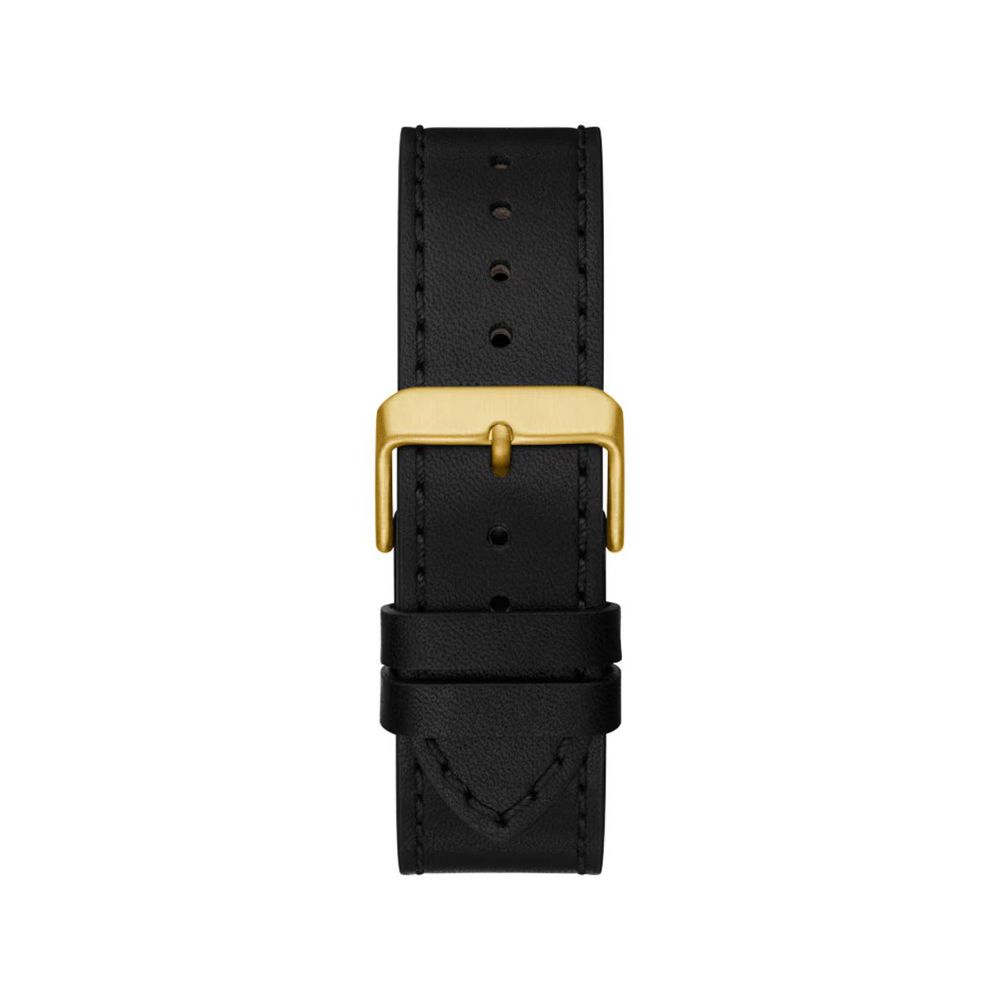 Black Leather Watch Guess