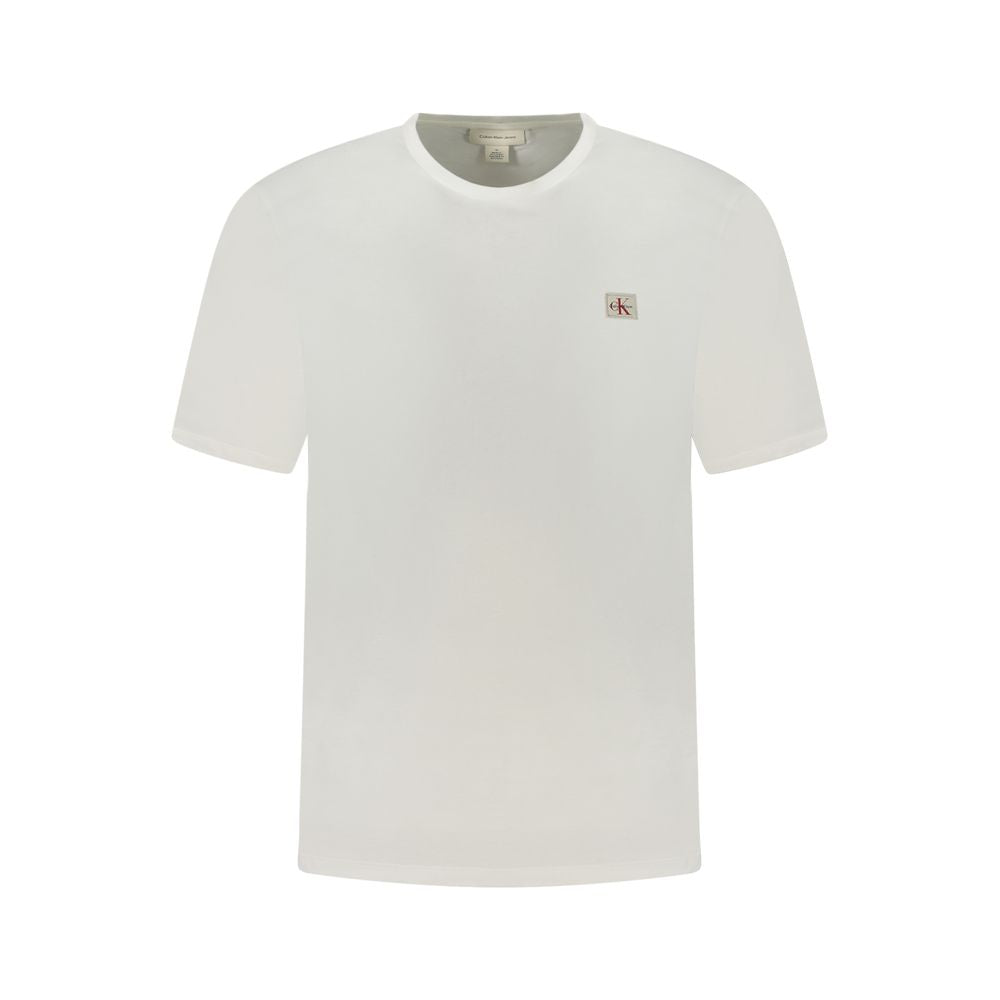 White Cotton Men T-Shirt Calvin Klein