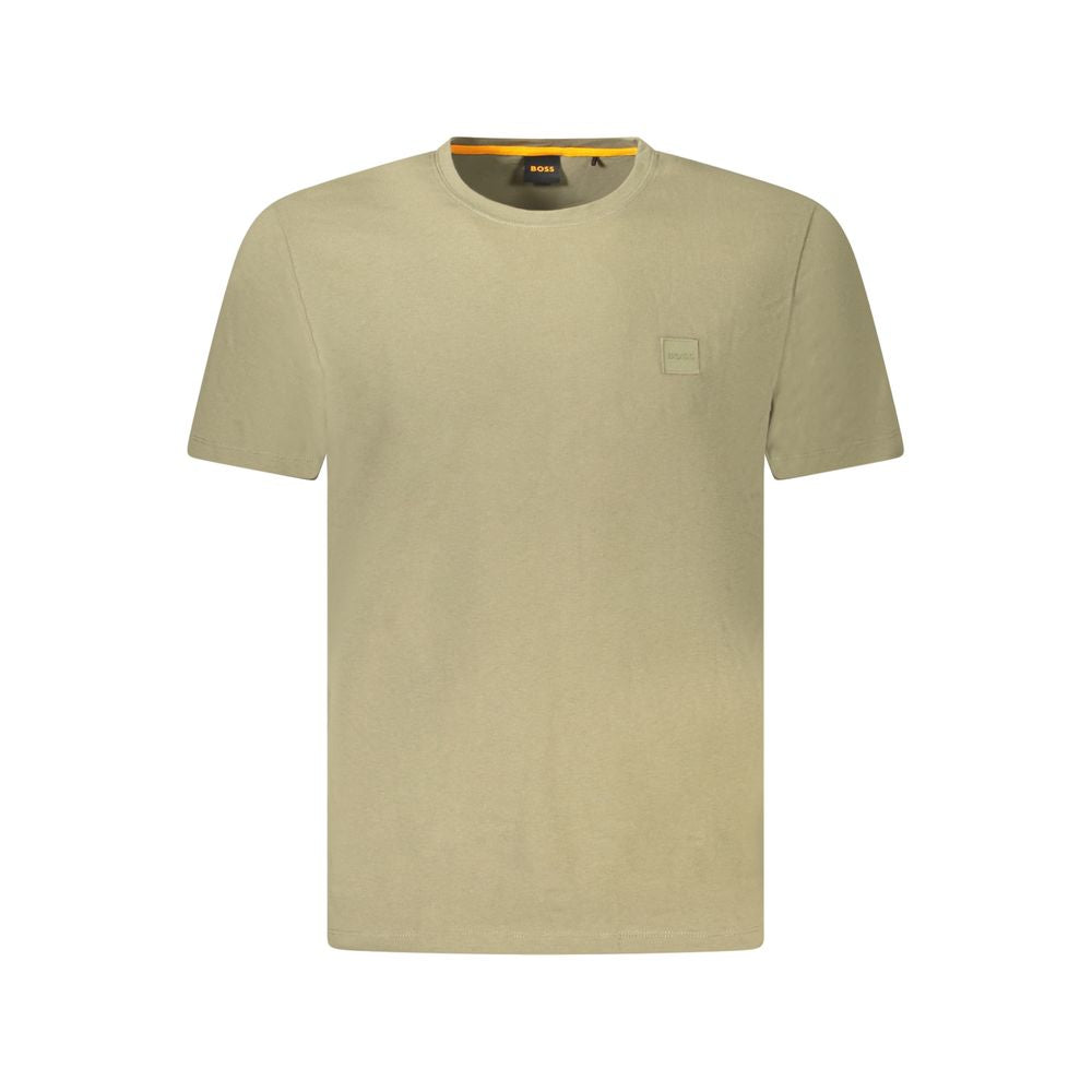Green Cotton Men T-Shirt Hugo Boss