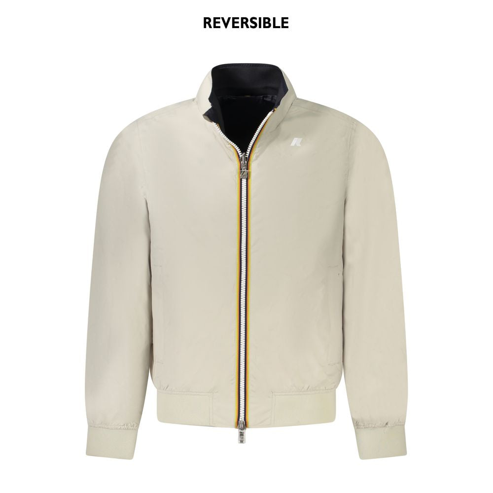 Beige Nylon Men Jacket K-WAY