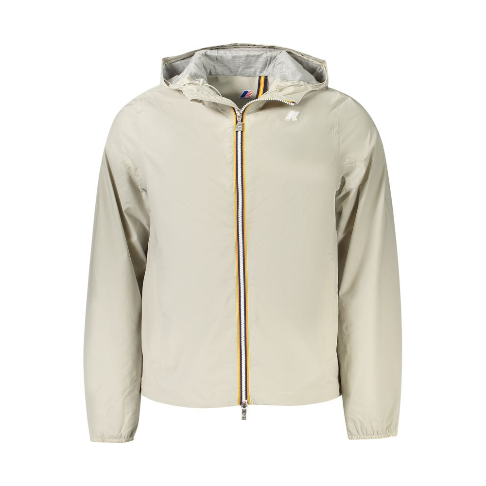 Beige Nylon Men Jacket K-WAY