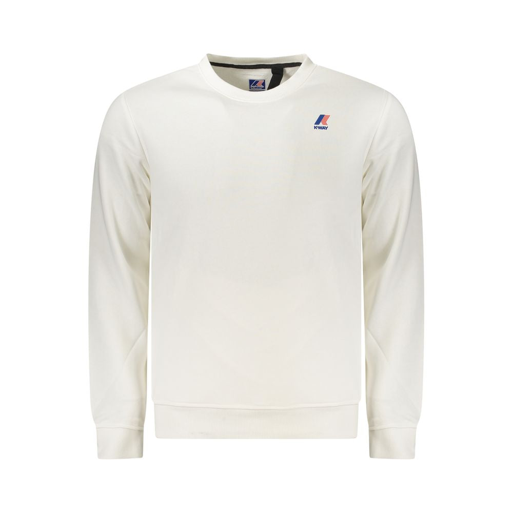 White Cotton Men Sweater K-WAY