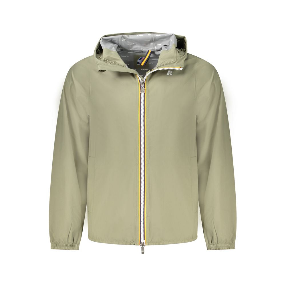 Green Polyester Men Jacket K-WAY