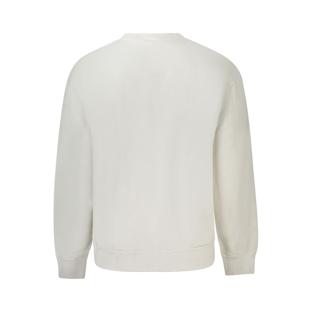 White Cotton Men Sweater Calvin Klein