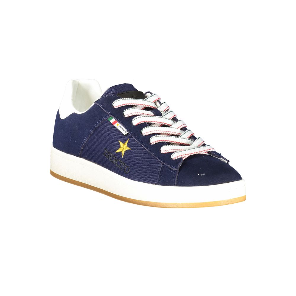 Blue Leather Men Sneaker Esercito 1659