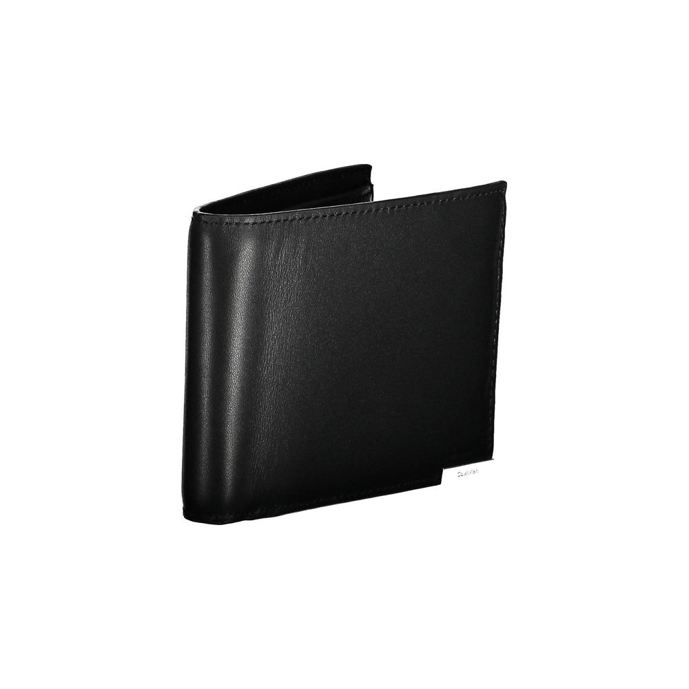 Black Leather Wallet Calvin Klein