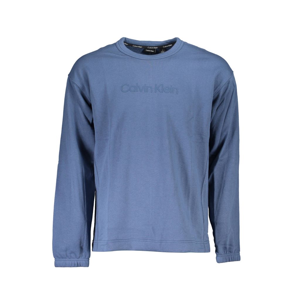 Blue Cotton Men Sweater Calvin Klein