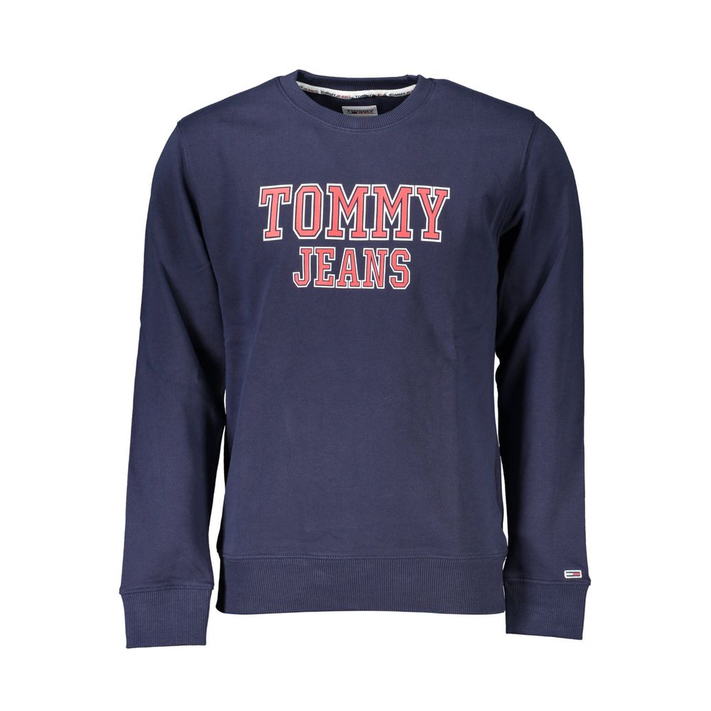 Blue Cotton Men Sweater Tommy Hilfiger