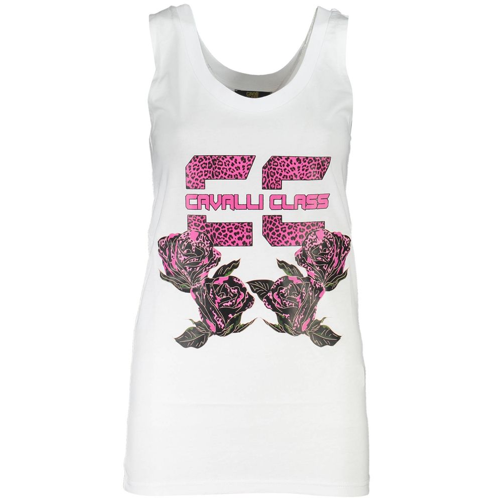 White Cotton Women Top Cavalli Class