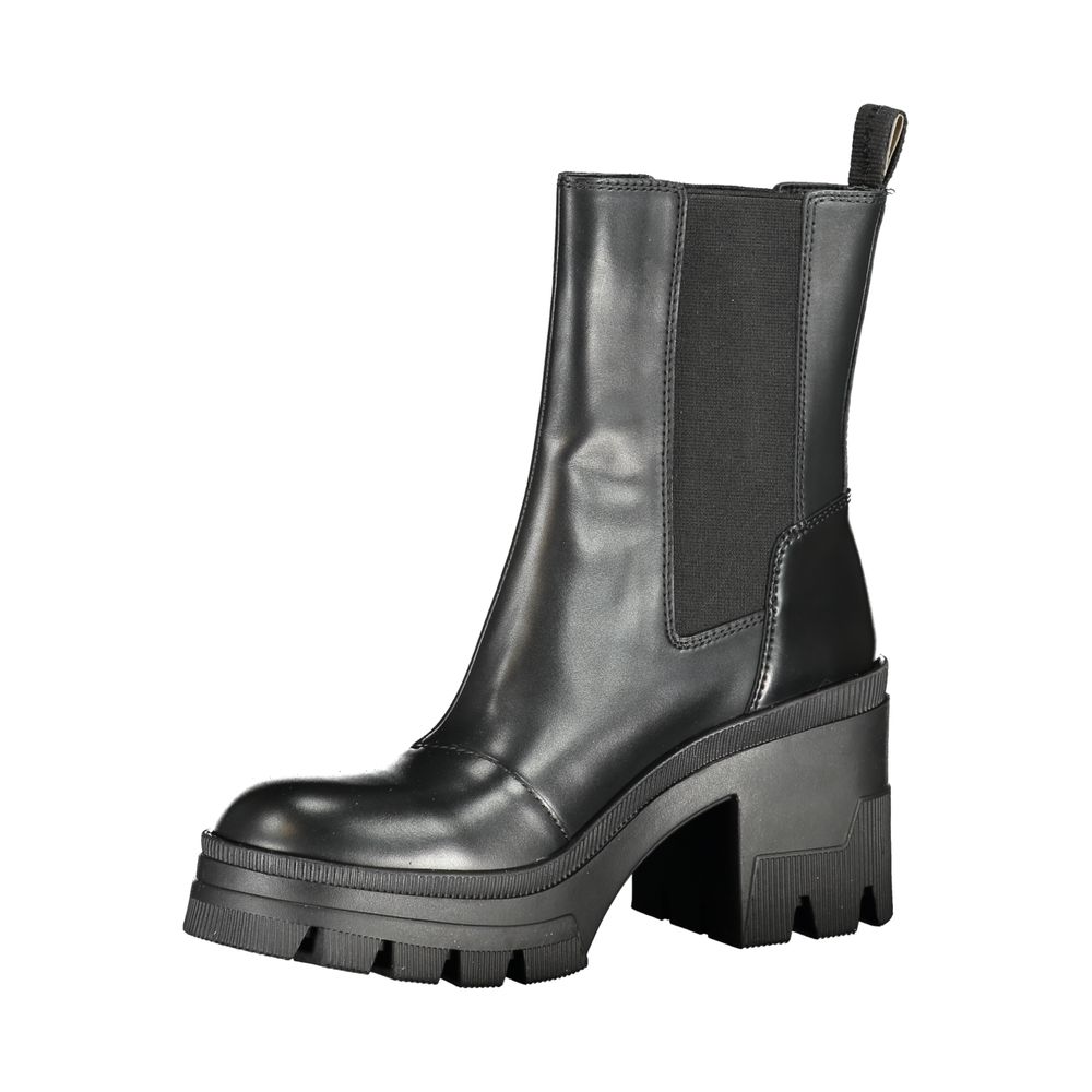 Black Leather Women Boot Calvin Klein