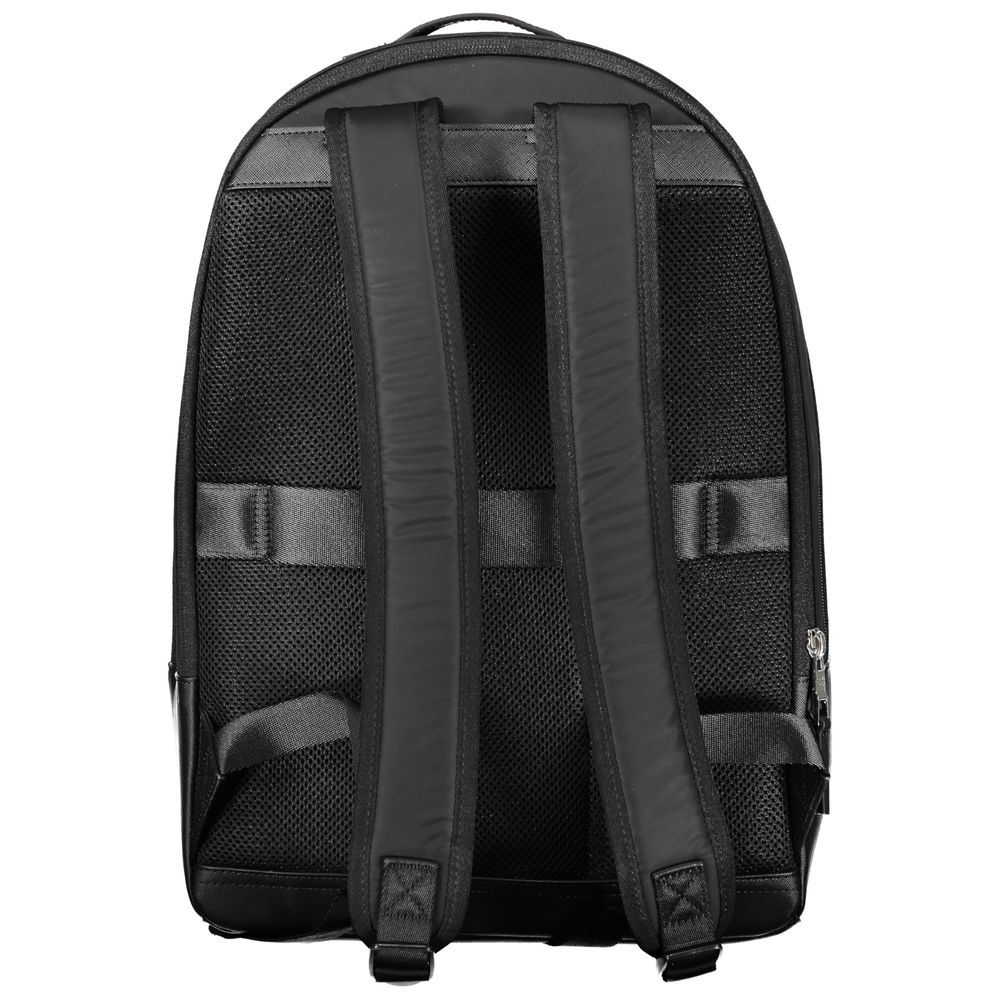 Black Polyester Backpack Tommy Hilfiger