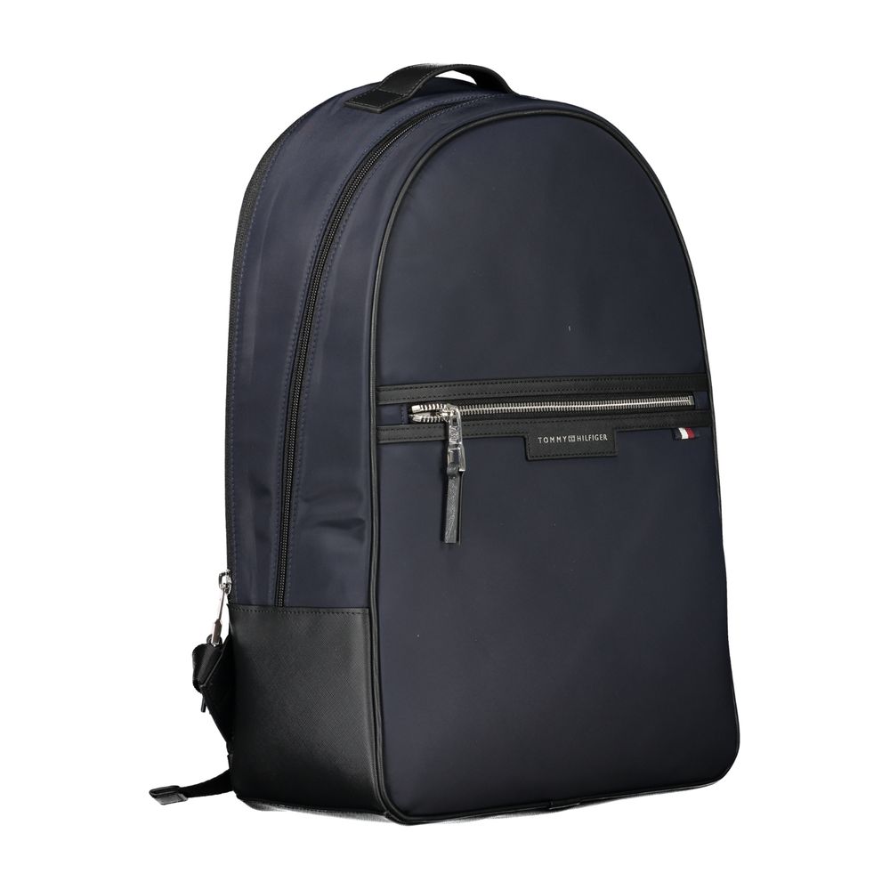 Blue Polyester Backpack Tommy Hilfiger