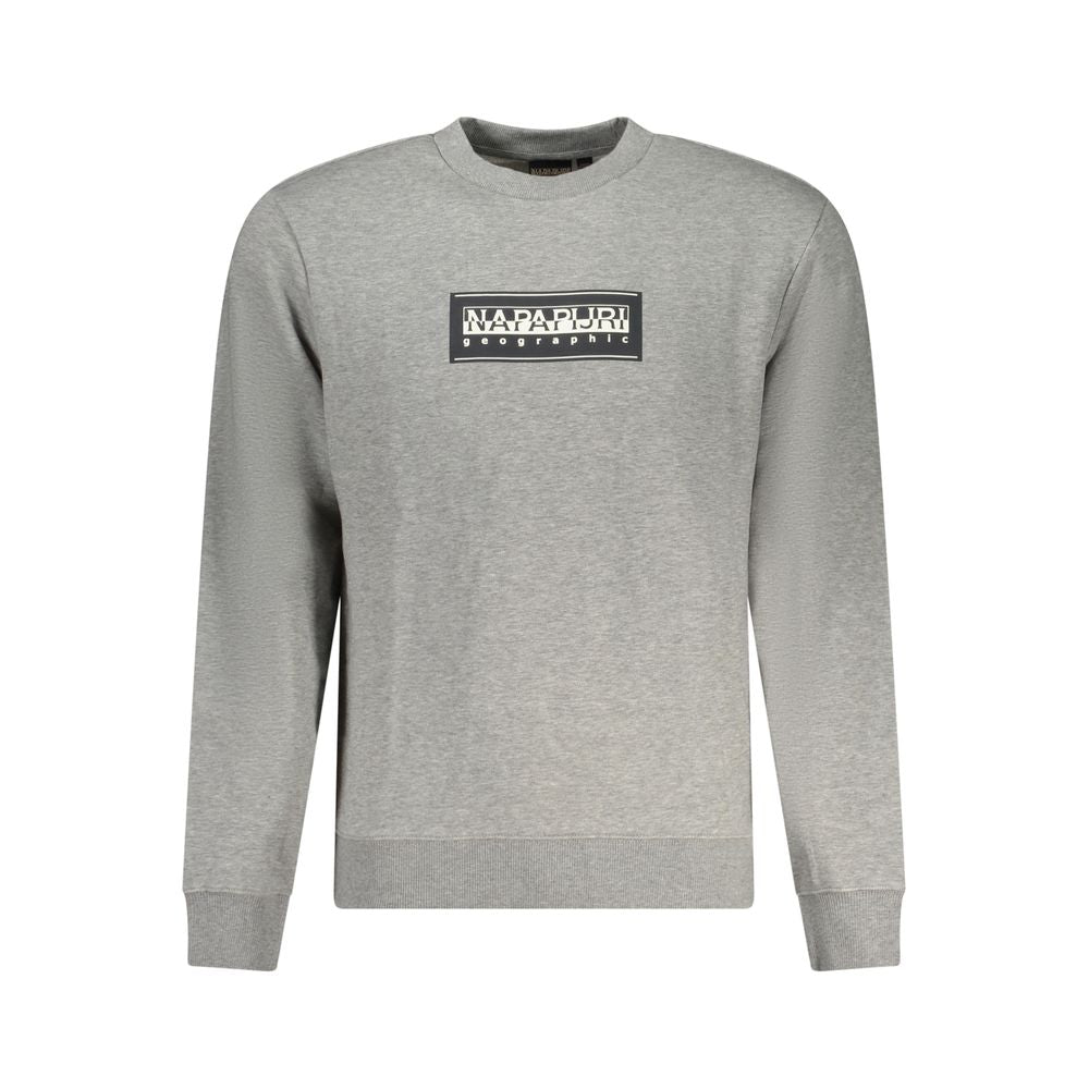 Gray Cotton Men Sweater Napapijri