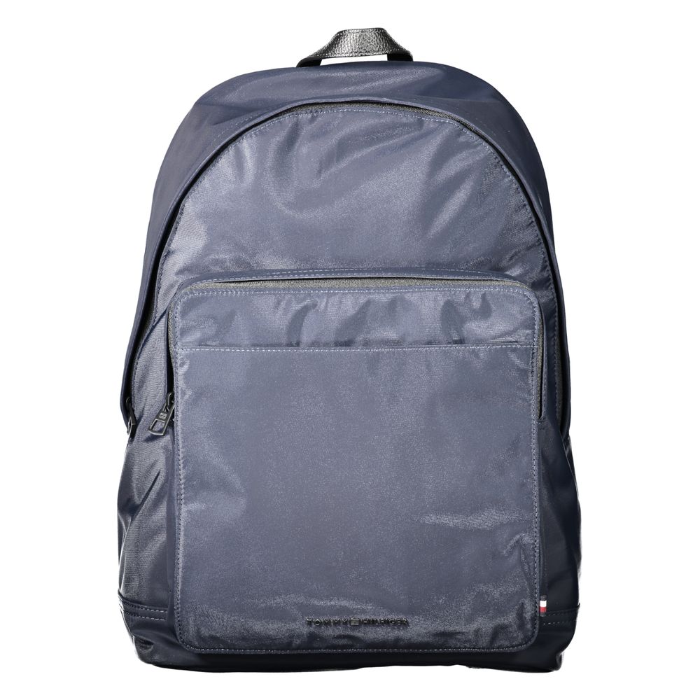 Blue Polyester Backpack Tommy Hilfiger