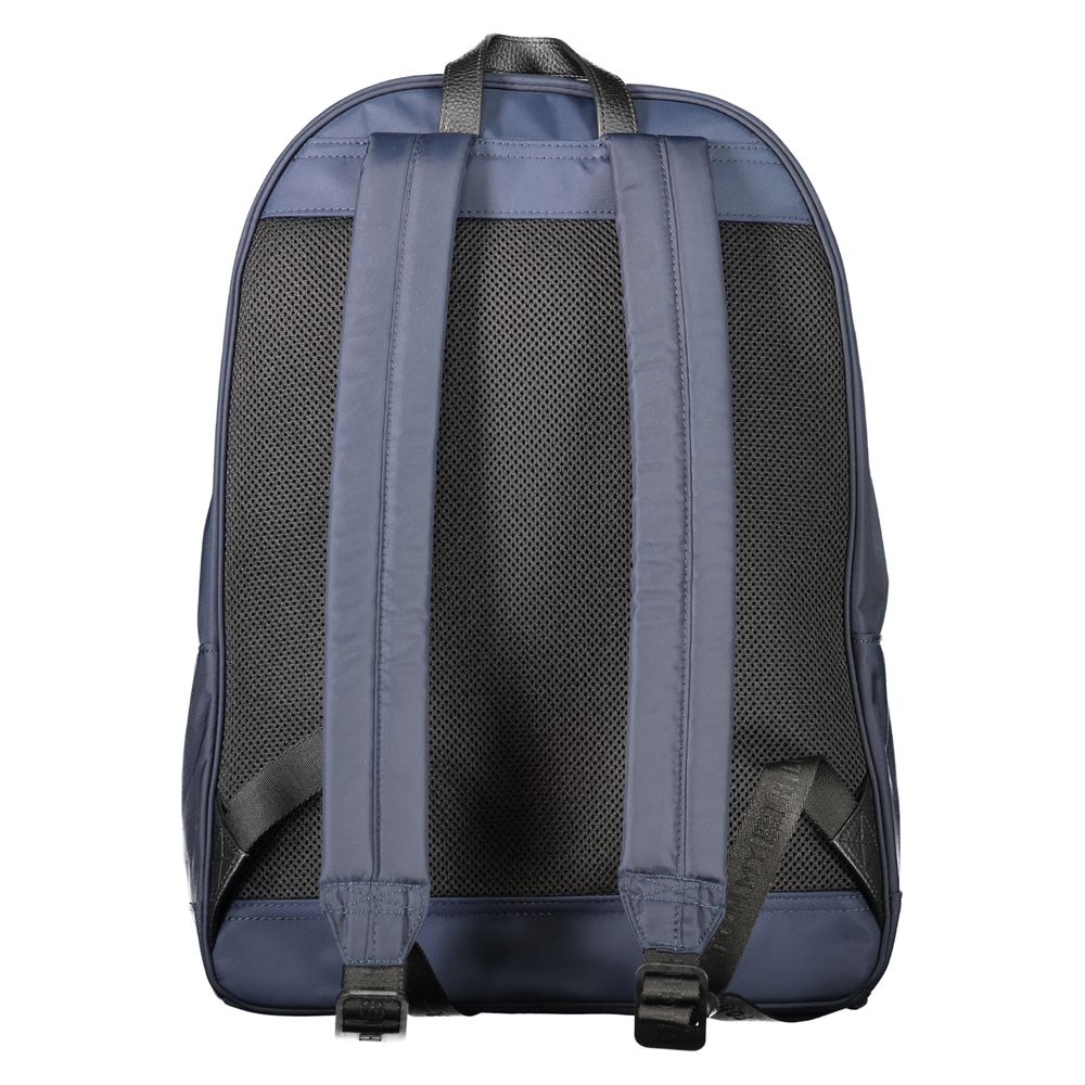 Blue Polyester Backpack Tommy Hilfiger