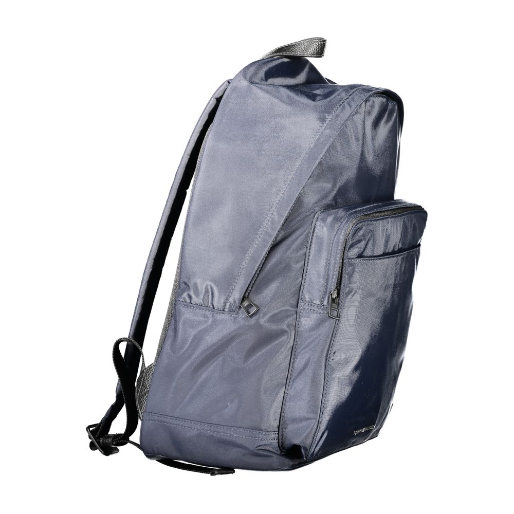 Blue Polyester Backpack Tommy Hilfiger