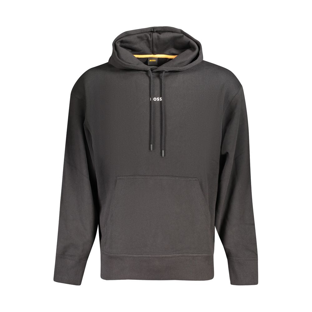 Black Cotton Men Sweater Hugo Boss