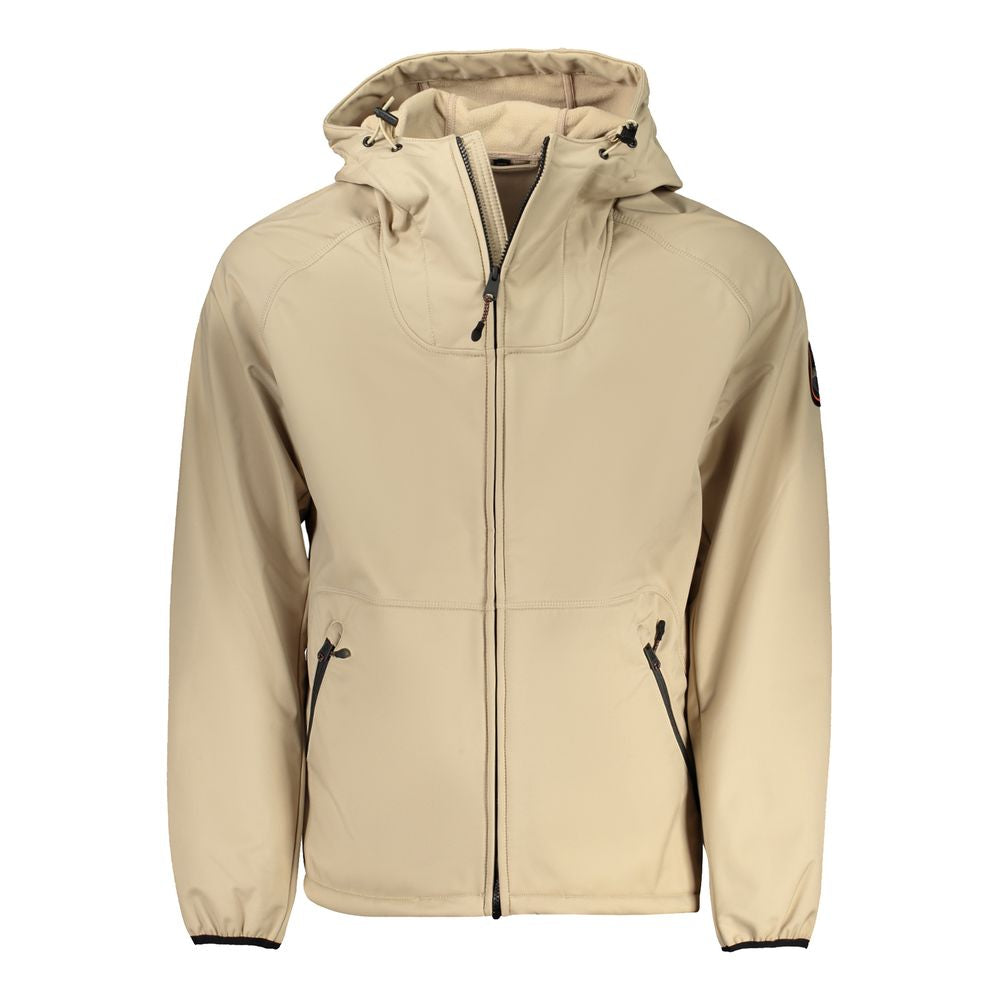 Beige Recycled Polyester Men Jacket Napapijri