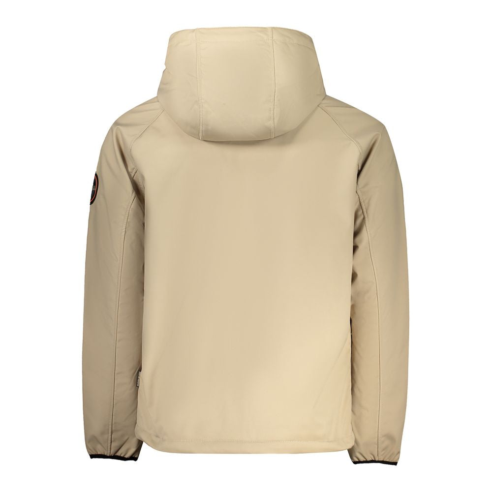 Beige Recycled Polyester Men Jacket Napapijri