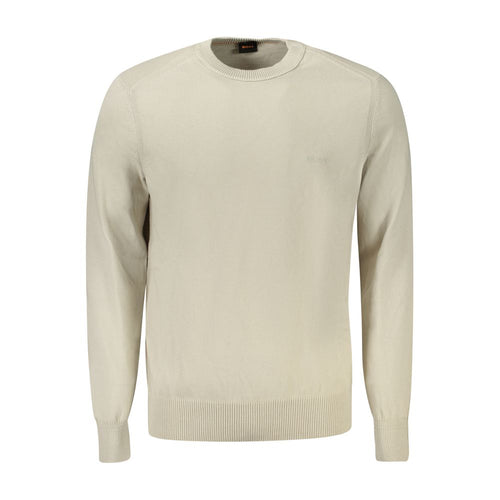 Beige Cotton Sweater Hugo Boss